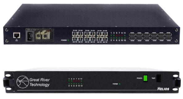 Conversion ARINC 818/HDMI haute-résolution jusqu'à 12 voies Helios